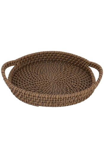 ALSAIF Tofariyah Wicker Round With Handle Brown
