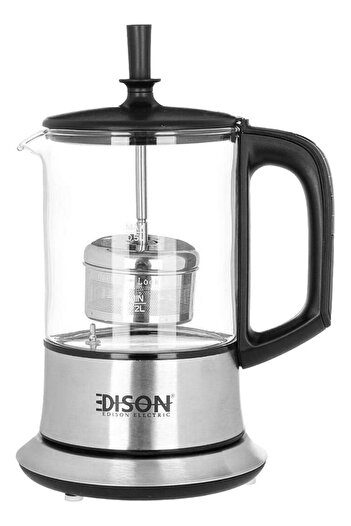 ALSAIF Kettle And Tea Maker Steel Glass 0.5 L 1100 Watt Black