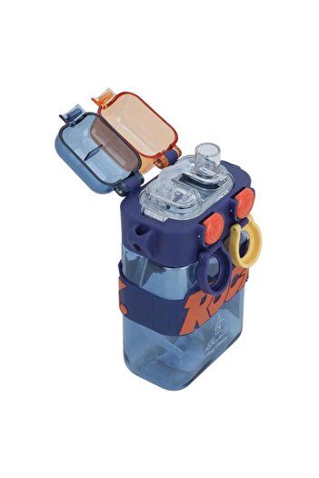 ALSAIF Plastic Flask 600 Ml Double Mouth Blue