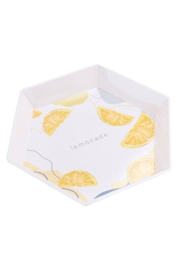 ALSAIF Plastic Plate 18 X 18 X 3 Cm Hexagonal White