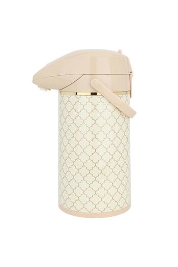 ALSAIF Jaguar Plastic Thermos 3 Liter Squeeze Beige