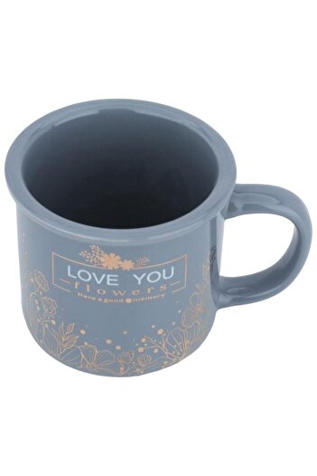 ALSAIF Porcelain Mug 350 Ml Hand Gold Gray Pattern