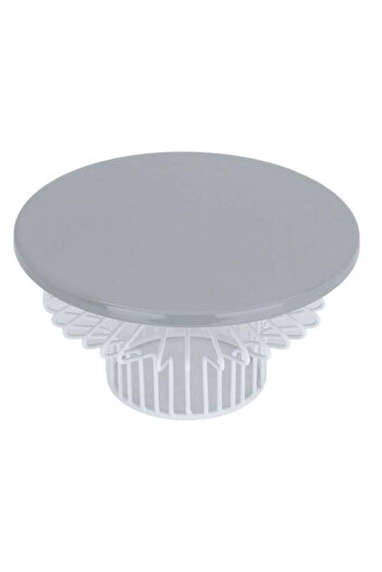 ALSAIF Steel Serving Stand 11 X 20 X 20 Cm Round Light Grey