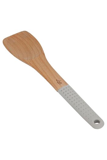 ALSAIF Wooden Serving Spoon With Silicone Handle Brown
