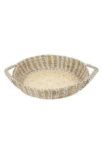 ALSAIF Tofaria Wicker Toufia Round Beige