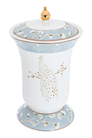 ALSAIF Porcelain Incense Burner (Peacock) From White Coloured