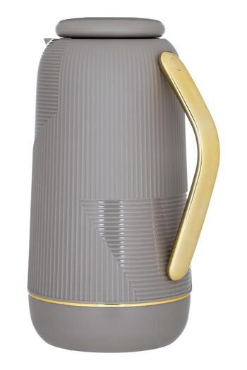 ALSAIF Rawaa Glass Thermos 1 Liter Plastic Body Brown