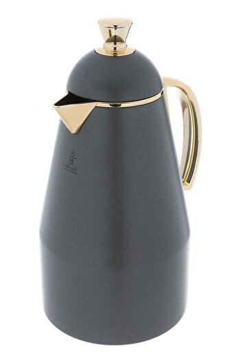 ALSAIF Plastic Thermos Set (Ruwaida) 1 Liter 0.75 Liters 2 Pieces Gray