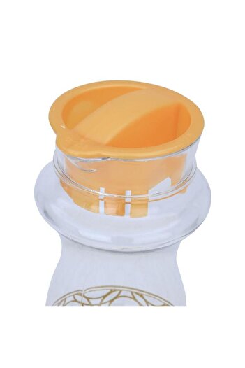 ALSAIF Plastic Bottle 650 Ml Engraved With Golden Circles Clear