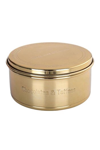 ALSAIF Steel Box 13X13X7 Cm Gold