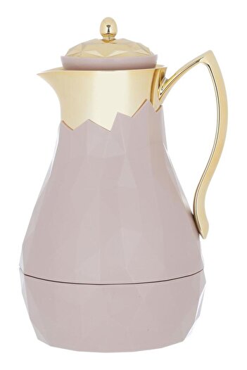 ALSAIF Diamond Glass Thermos 1 Liter Plastic Body Dark Pink