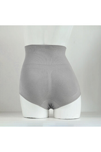 Sunveno High Waist Maternity Belly Support Cotton Panties - Grey