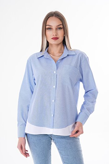 ŞİMAL Double Look Striped Women's Shirt - 250137