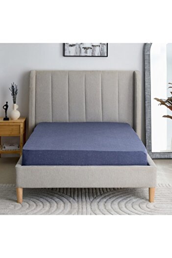 Home Box Lavish Triblend Melange Aouli Printed Cotton Twin Fitted Sheet 120x200+33 cm