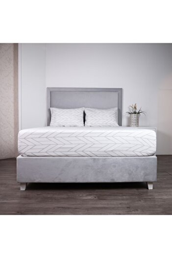 Home Box Malta Centrum Printed Cotton Queen Fitted Sheet 150x200+33 cm