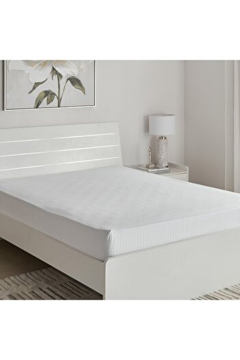 Home Box Hamilton Satin Striped Queen Fitted Sheet 150x200+36 cm