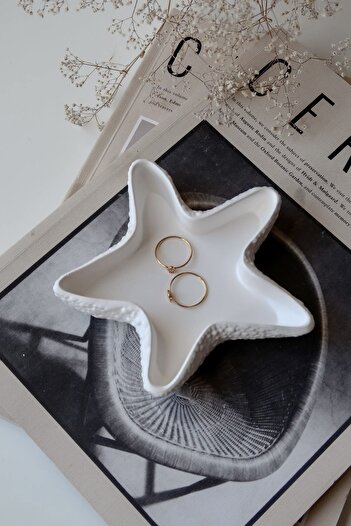Mandalin Art Studio Starfish Look Decorative Plate, Jewelry Plate