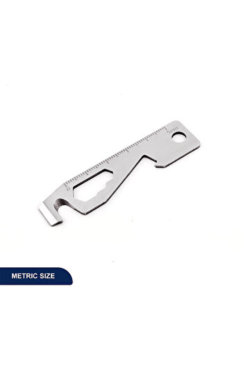 QDS metric Inch/Metric 10 In 1 EDC Pocket Survival Tool Camping Screwdriver Bottle Opener Ruler Key chai