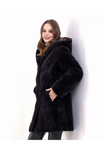 Giyimodam Reks Hooded Coat - Black