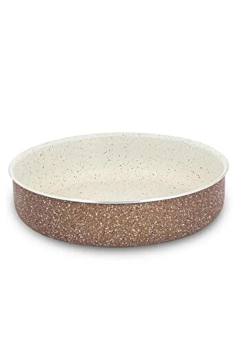 ALSAIF Granite Tray Round 28 Cm Brown
