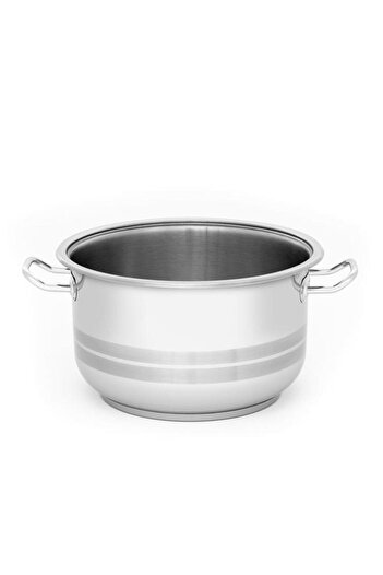 ALSAIF Steel Pot 8 Liters 26 Cm Silver
