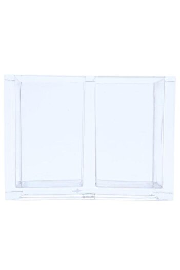 ALSAIF Acrylic Organizer 14.2X7X10.1 Cm With Two Boxes Transparent