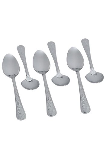 ALSAIF Stainless Steel Dinner Spoon Set 6 Pieces Gold