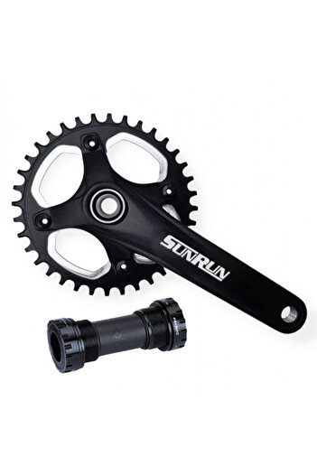 Sunrun Tekli Aynakol - 34T,170mm, HT GBK, SR. WING-G511-052 Hollowtech Göbek Dahil