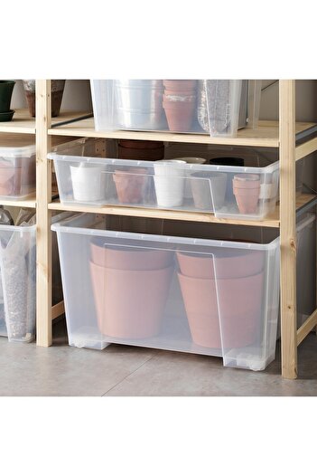 erorex صندوق شفاف 78x56x43 سم/130 لتر