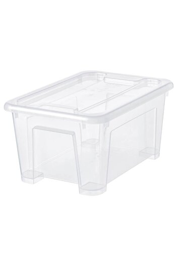 erorex صندوق مع غطاء شفاف 28x20x14 سم/5 لتر