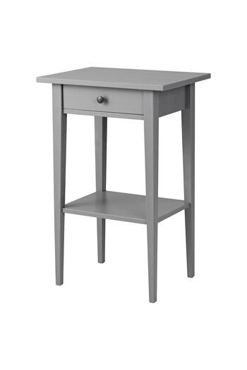 erorex Bedside table, grey stained, 46x35 cm