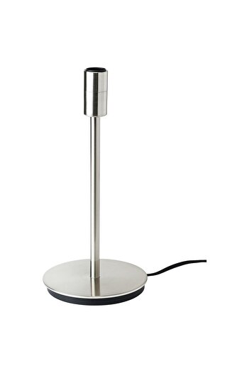 erorex Table lamp base, nickel-plated, 30 cm