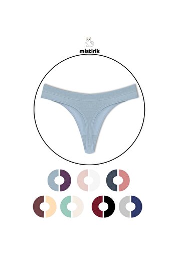 MİSTİRİK Paulo Model Corded String Βαμβακερό στρινγκ Εύκαμπτο μοντέλο Λιλά Χρώμα