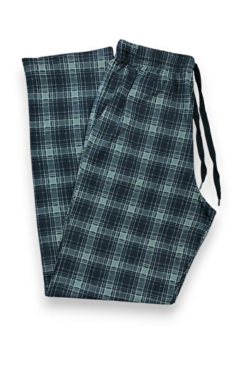 FORMO Men's Green Plaid 100% Cotton High Quality Comfortable Pajama Bottom