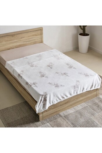 Home Box Matrix Cian Printed Flannel Twin Blanket 140x200 cm