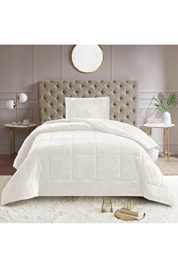 Home Box Nariko Solid Flannel 2-Piece Twin Comforter Set 150x220 cm