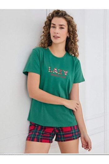 Mihra Compact Penye Kısa Kollu Kadın Şortlu Pijama Takımı