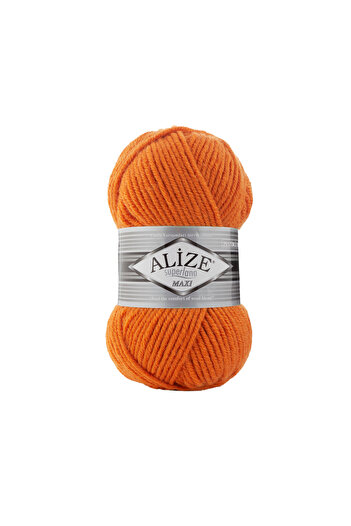 Alize Superlana Maxi - 225 Orange Knitting Yarn (5 Pieces)