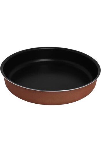 Trust Pro Aluminium Round Oven / Baking Tray with Non Stick Coating, 34 cm, Brown / Black ( BR016 )