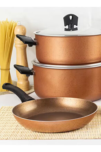 Trust Pro Aluminum Non Stick Cookware Set of 10 Pcs Brown SP300BR