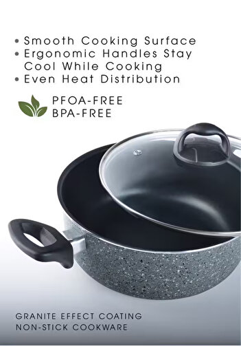 Trust Pro Aluminum Non Stick Cookware Set of 9 Pcs Black KR57