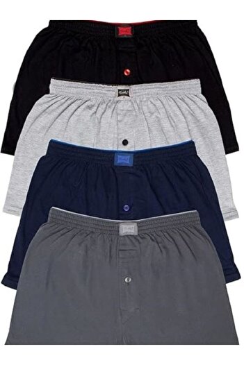 Tutku Mixed Color 4 Pieces Men's Cotton Boxers