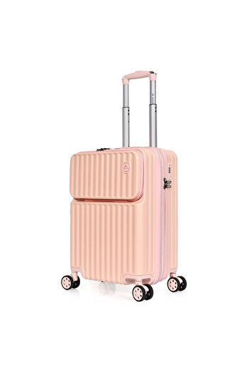 MORANO MORANO Smart Cabin Luggage Lightweight Front Pocket Hard Polycarbonate