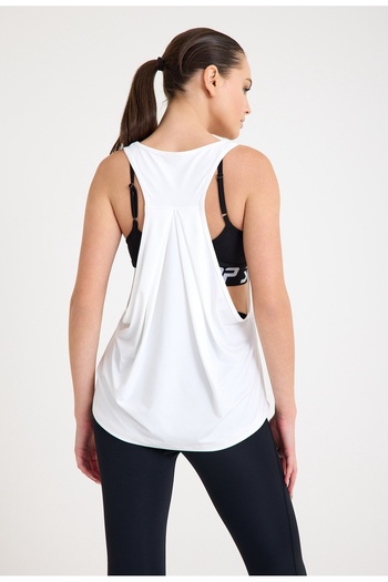 Scorp White Simplex Low-Cut Women's Sports Tank Top