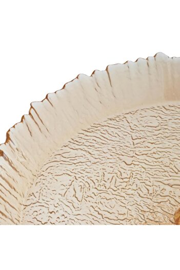 Byblos Turkish Glass Serving Platter With Base 32cm