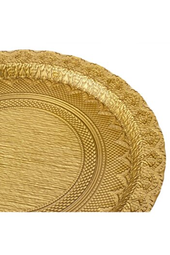 Byblos Turkish Glass Serving Platter With Base 32cm