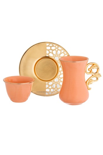Dania Porcelain Tea And Coffee Cups Set Of 18 Pcs