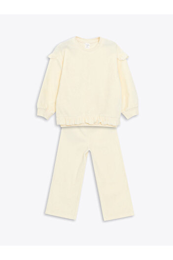 LC Waikiki Basic Girl's Sweatshirt and Sweatpants Set of 2