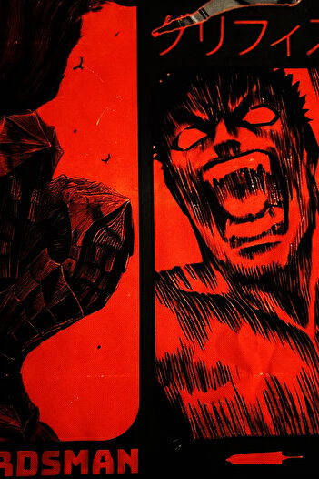 Radora Berserk Black Swordsman Temalı Duvar Örtüsü Ev Dekorasyon Duvar Halısı Tapestry