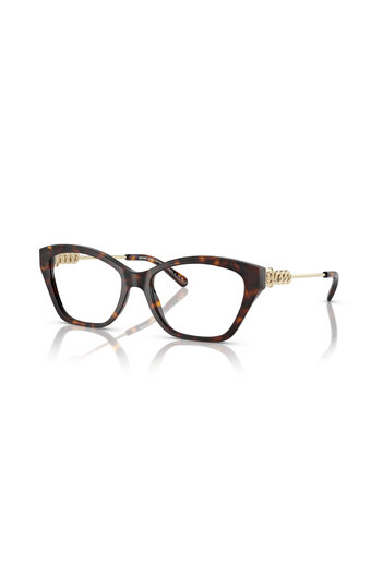 Michael Kors Woman Square Eyeglasses- Mk 4136 - Lense Size:52mm - Dark Tortoise